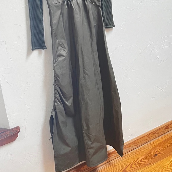 Stunning Designer Dress by Sun Light Paris - Olive Green, Long, Size M - Picture 3 of 8